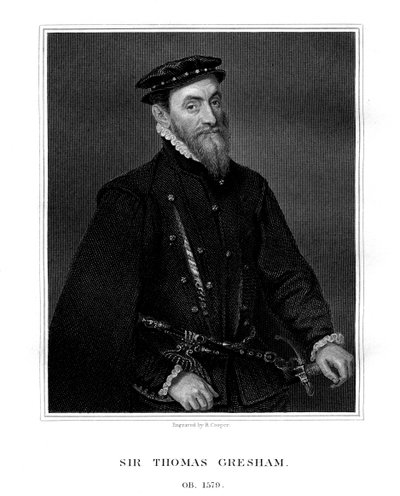 Sir Thomas Gresham, engelsk købmand og finansmand, 1823. af R. Cooper