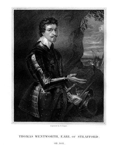 Thomas Wentworth, 1st Earl of Strafford, engelsk statsmand, 1823. af R. Cooper