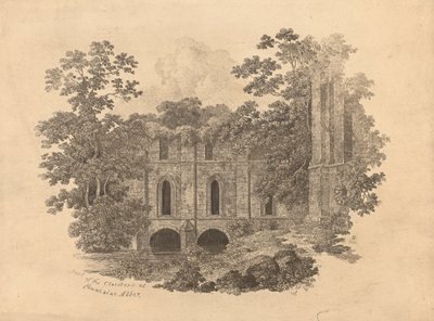 En del af Cloisters at Fountains Abbey af R. Dunning