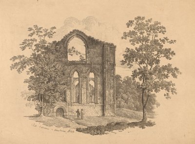 Sydindgang til Fountains Abbey af R. Dunning