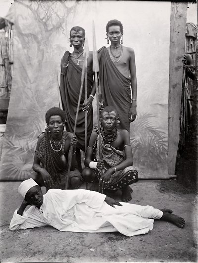Maasai-krigere (gelatine-sølvtryk) af R. V. Pereira