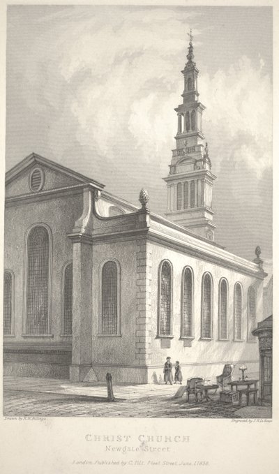 Christ Church, Newgate Street af R. W. Billings