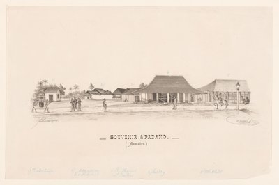 Erindring i Padang. (Sumatra) (titel på objekt) af R. Walthert (signed by artist)