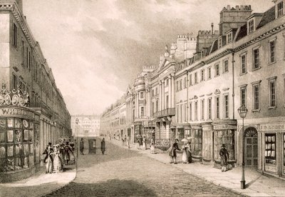 Milsom Street, c1883. af R. Woodroffe