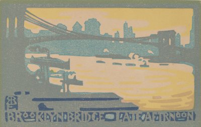 Brooklyn Bridge sent på eftermiddagen, 1916. af Rachael Robinson Elmer