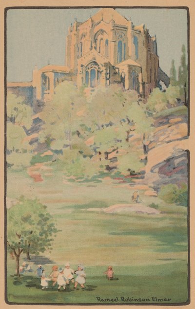The Cathedral of St. John the Divine fra Morningside Park, 1914. af Rachael Robinson Elmer