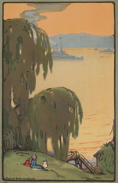Hudson fra Riverside Drive, 1914. af Rachael Robinson Elmer
