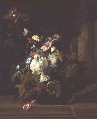 Vase med blomster af Rachel Ruysch