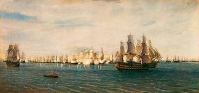 slaget ved Trafalgar, 21. oktober 1805 af Rafael Monleon y Torres