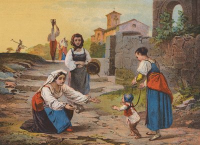 Return from the Fields (farvelitografi) af Raffaele (after) Casnedi