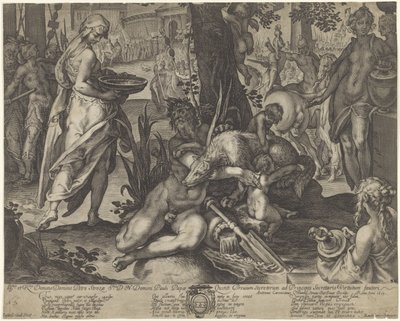 Vestal-jomfruen Tuccia bærer vand i et dørslag for at bevise sin uskyld af Raffaello Guidi