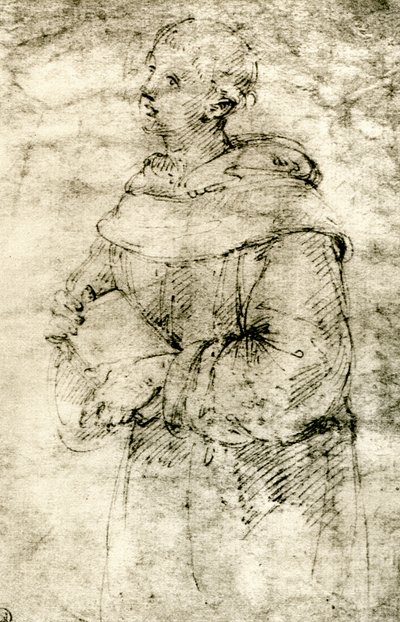Studie af en munk, 1913. af Raffaello Sanzio Raphael