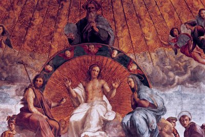 Disputationen om det hellige sakramente, detaljer, 1508-1509 af Raffaello Sanzio Raphael