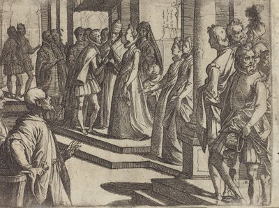 Trolovelsen af Margaret af Østrig til Filip III, konge af Spanien [verso] af Raffaello Schiaminossi