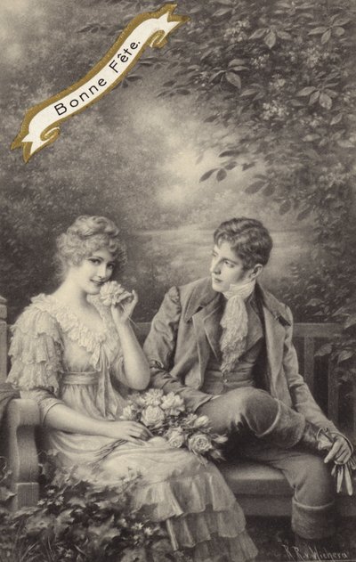 Par på en bænk af Raimund Ritter Von Brennerstein Wichera