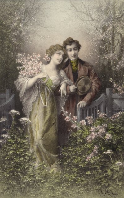 Par med blomst af Raimund Ritter Von Brennerstein Wichera