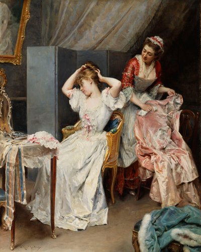 Toilettet, ca. 1890-1900 af Raimundo de Madrazo y Garreta