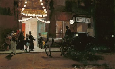 Leaving the Masqued Ball - Madrazo y Garreta, Raimundo de (1841-1920) - ca 1885 - Olie på træ - 49x80,5 - Museo Carmen Thyssen, Malaga af Raimundo de Madrazo y Garreta