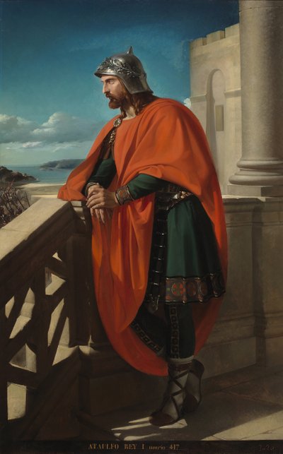 "Portræt af Wisigoth-kongen Ataulf (Athavulf, Atawulf eller Athaulf) (410-415) Maleri af Raimundo de Madrazo og Garreta (1841-1920) 1888 Domstolspaladset Madrid af Raimundo de Madrazo y Garreta