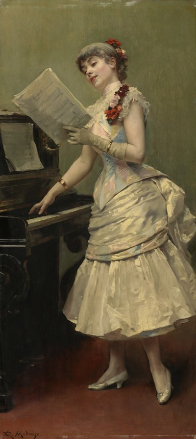 Sangeren, ca. 1880 af Raimundo de Madrazo y Garreta
