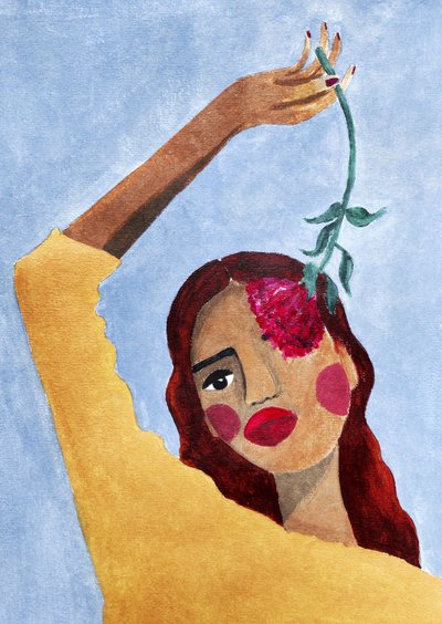 Magda med en blomst af Raissa Oltmanns
