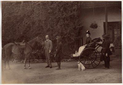 Oberst H. R. Thuillier og hans hustru Emmeline Williams Thuillier, Shimla af Raja Deen Dayal