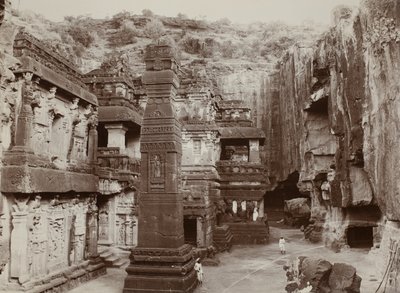 Khalias stenhugget tempel, Ellora af Raja Deen Dayal