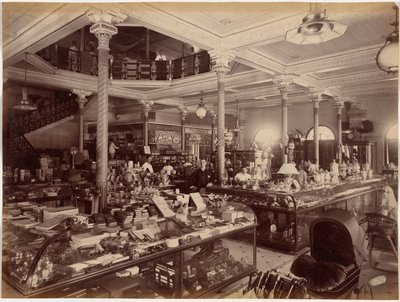 Treacher and Co.s butik i fortet, Bombay af Raja Deen Dayal