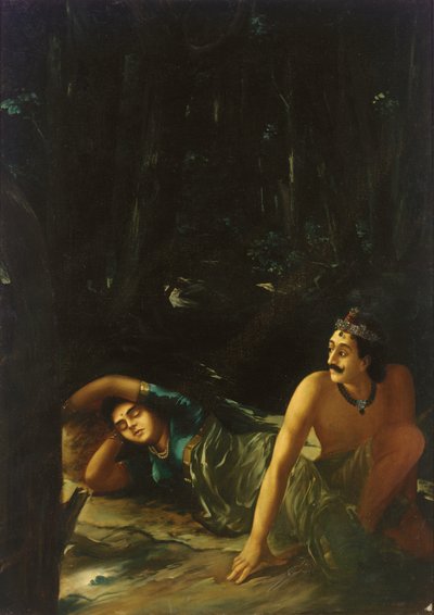 Nala og Damayanti af Raja Ravi Varma