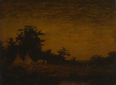 Indianerlejr af Ralph Albert Blakelock