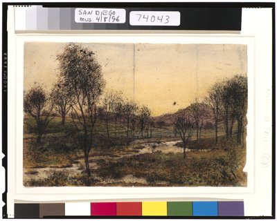 Træer, bakker og vandløb, 1901-15 af Ralph Albert Blakelock
