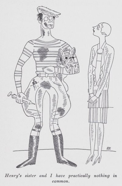 Illustration til "But Gentlemen Marry Brunettes" af Anita Loos (litho) af Ralph Barton
