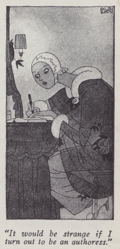 Illustration til Gentlemen Prefer Blondes af Anita Loos (litho) af Ralph Barton