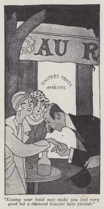 Illustration til Gentlemen Prefer Blondes af Anita Loos (litho) af Ralph Barton