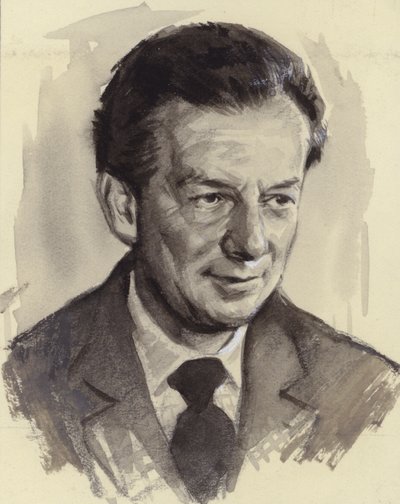 Benjamin Britten (gouache på papir) af Ralph Bruce