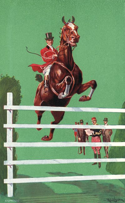 International Horse Show, Olympia, London, juni 1908 (farve litho) af Ralph Cleaver