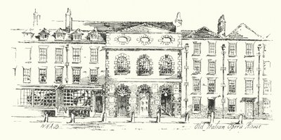 Gamle italienske operahus (gravering) af Ralph Cleaver