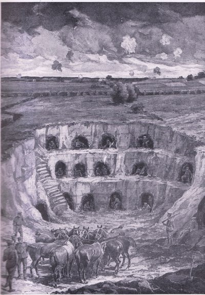 De moderne huleboere, fra History of the Great War Vol 3 udgivet af Waverley Book Co Limited, ca. 1920 af Ralph Cleaver