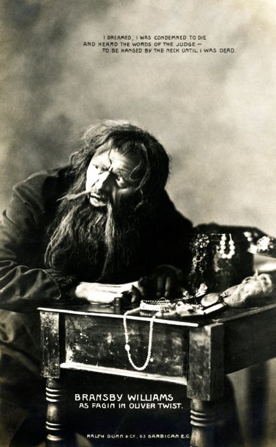 Bransby Williams 1870-1961, britisk skuespiller, begyndelsen af det 20. århundrede. af Ralph Dunn and Co.