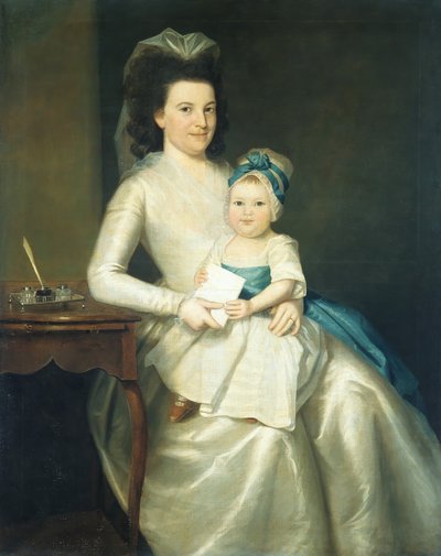 Lady Williams og barn, 1783. af Ralph Earl