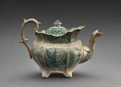 Tekande, ca. 1847-49 (blyglaseret lertøj med transfertryk) af Ralph Hall