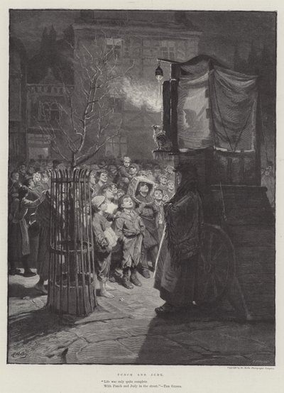 Punch og Judy af Ralph Hedley