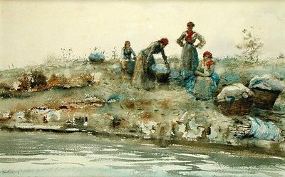 Vaskekvinder i Venedig af Ralph Wormsley Curtis