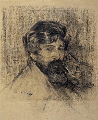 Portræt af Santiago Rusiñol af Ramón Casas