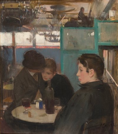 Interiør af Moulin de la Galette af Ramon Casas i Carbo