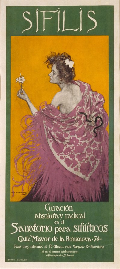 Syfilis plakat af Ramon Casas i Carbo