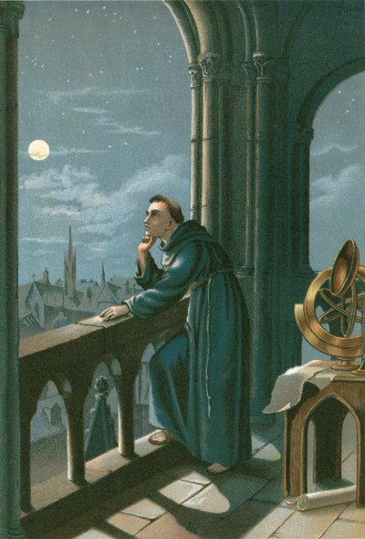Roger Bacon i sit observatorium i Oxford af Ramon Puiggari