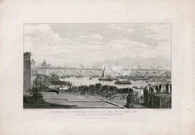 Waterloo Bridge, London, åbner den 18. juni 1817 af Ramsay Richard Reinagle