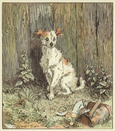 An Elegy On The Death Of A Mad Dog (farve litho) af Randolph Caldecott
