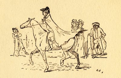 John Gilpin begiver sig ud på sin rejse til Edmonton, 1878, c1918. af Randolph Caldecott